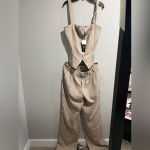 Fashion Nova Beige Jumpsuit